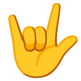 Жест „обичам те“ - Noto Color Emoji