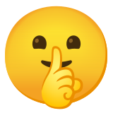 Лице, което прави „шт!“ - Noto Color Emoji