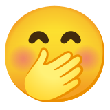 Лице с ръка пред устата - Noto Color Emoji