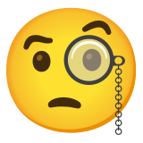 Лице с монокъл - Noto Color Emoji