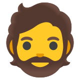Човек с брада - Noto Color Emoji