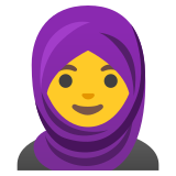 Жена с кърпа за глава - Noto Color Emoji