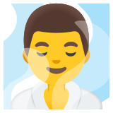 Мъж в помещение с пара - Noto Color Emoji