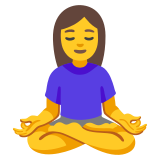 Жена в поза „лотос“ - Noto Color Emoji
