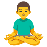 Мъж в поза „лотос“ - Noto Color Emoji