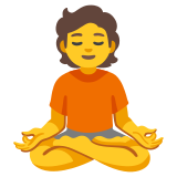 Човек в поза „лотус“ - Noto Color Emoji