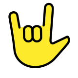 Жест „обичам те“ - OpenMoji