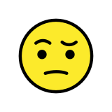 Лице с повдигната вежда - OpenMoji