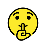 Лице, което прави „шт!“ - OpenMoji