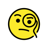 Лице с монокъл - OpenMoji
