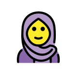 Жена с кърпа за глава - OpenMoji