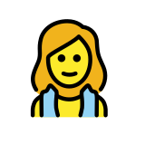 Жена в помещение с пара - OpenMoji