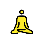 Мъж в поза „лотос“ - OpenMoji