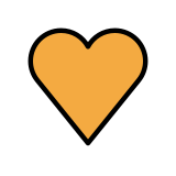 Оранжево сърце - OpenMoji