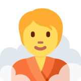 Човек в помещение с пара - Twitter / X