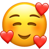 Усмихнато лице със сърца