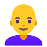 Жена: плешив човек - Noto Color Emoji