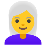 Жена: побеляла коса - Noto Color Emoji