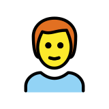 Мъж: рижа коса - OpenMoji