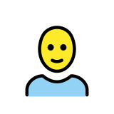 Мъж: плешив човек - OpenMoji