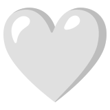 Бяло сърце - Noto Color Emoji