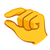 Ръка с приближени палец и показалец - Noto Color Emoji