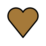 Кафяво сърце - OpenMoji
