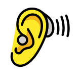 Ухо със слухов апарат - OpenMoji
