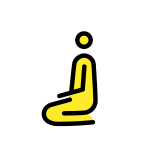 Коленичил човек - OpenMoji