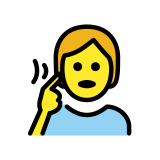 Глух човек - OpenMoji