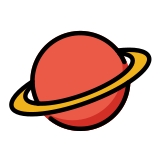 Планета с пръстен - OpenMoji