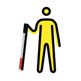 Човек с бял бастун - OpenMoji