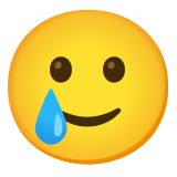 Усмихнато лице със сълза - Noto Color Emoji