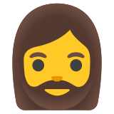 Жена: брада - Noto Color Emoji