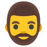 Мъж: брада - Noto Color Emoji