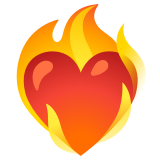 Сърце в пламъци - Noto Color Emoji