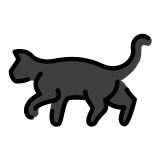 Черна котка - OpenMoji