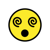 Лице със спираловидни очи - OpenMoji