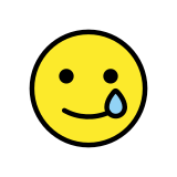 Усмихнато лице със сълза - OpenMoji