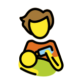 Човек, хранещ бебе - OpenMoji