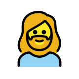 Жена: брада - OpenMoji