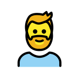 Мъж: брада - OpenMoji