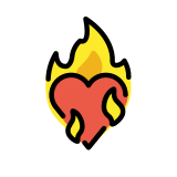Сърце в пламъци - OpenMoji