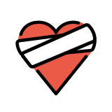 Превързано сърце - OpenMoji