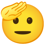 Козируващо лице - Noto Color Emoji