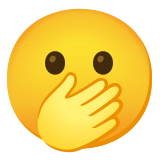 Лице с широко отворени очи и ръка пред устата - Noto Color Emoji