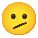 Лице с диагонална уста - Noto Color Emoji