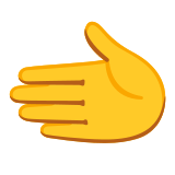 Сочеща наляво ръка - Noto Color Emoji