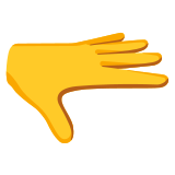 Ръка с длан надолу - Noto Color Emoji