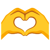 Ръце във формата на сърце - Noto Color Emoji
